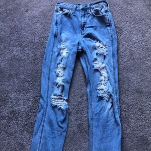 High rise hollister mom jeans
